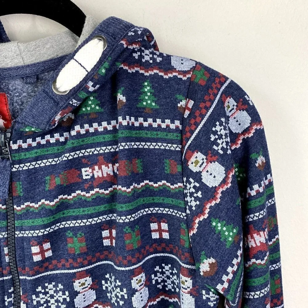 TU Winter Fair Isle One Piece Pajamas 12Y